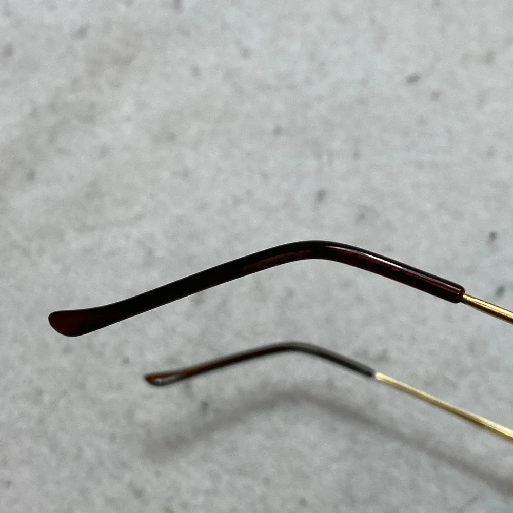 JSJ Daffodil Eyeglasses Womens Brown Clear Gold Oval Frames 53-16-135